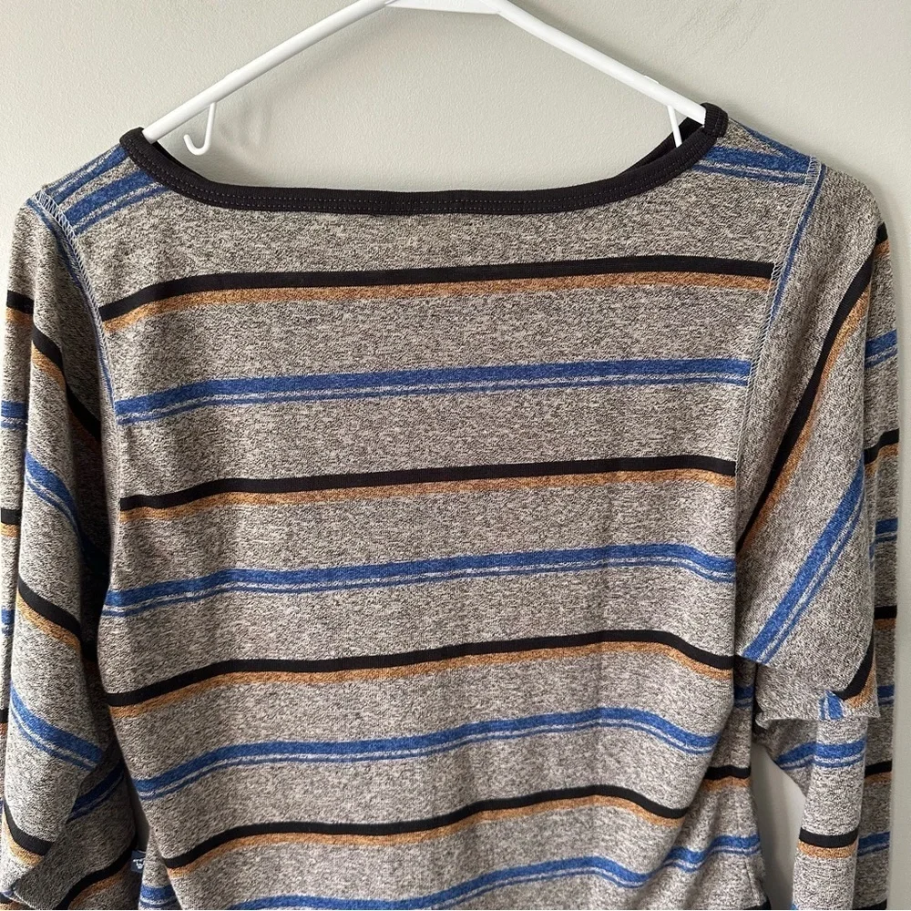 Wrangler Vintage 80's Shirt Striped Long Sleeve Medium Button Henley Retro
